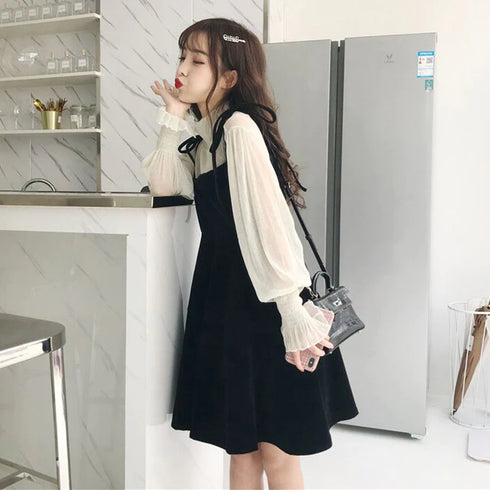 ふわ袖ワンピースSET